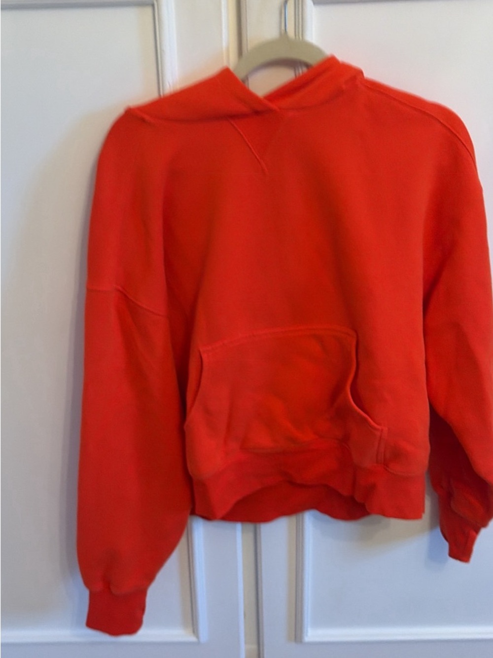 Aerie Women's Orange Hooded Pullover Sweatshirt